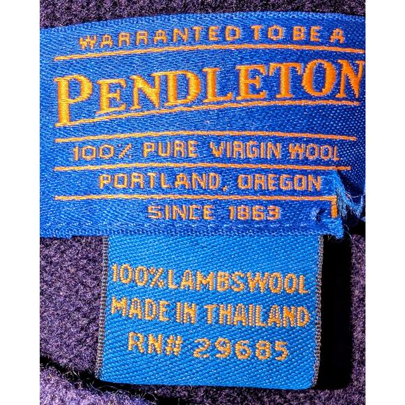 Womens Pendleton 100% Virgin Lambswool Argyle Crewneck Sweater Blue Green XL - Picture 4 of 5